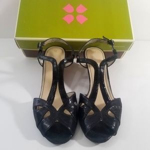IB Naturalizer Hisa Black Open Toe Sandals Sz.8